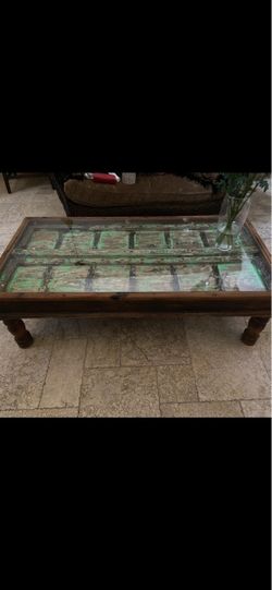 Wood door table