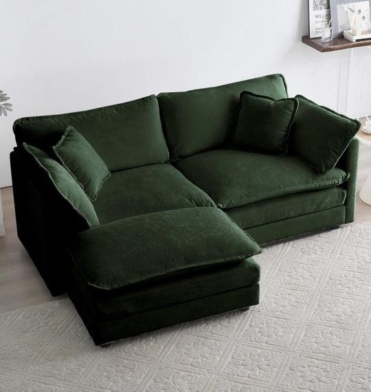 New: 77 Inch Green Loveseat!