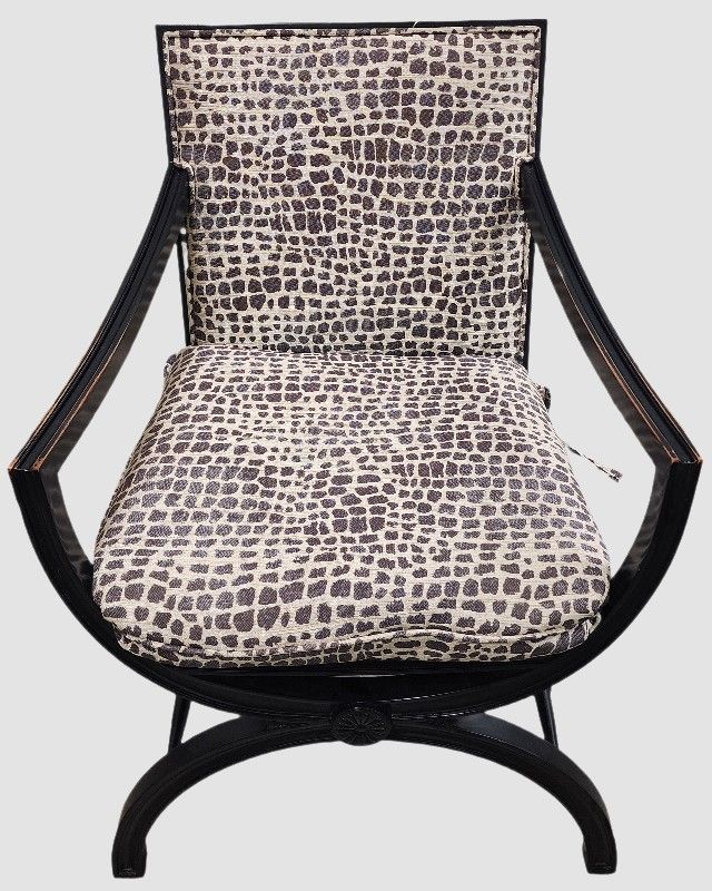 John Richard Armchair with Églomisé Arabesque Back