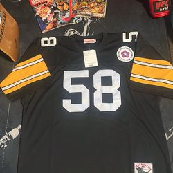 Mitchell & Ness Authentic Jack Lambert 1975 Jack Lambert Pittsburgh Steelers Throwback Jersey