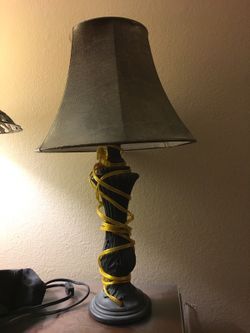 Faux Snake skin table or desk lamp