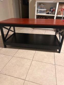 Rectangular Coffee Table with Bottom Shelf - Great Condition