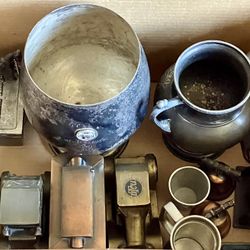 Vintage LIBERTY BELL REPLICA COPPER HORSE PEWTER SILVERPLATE TROPHY ‼️ MOVING SALE ‼️