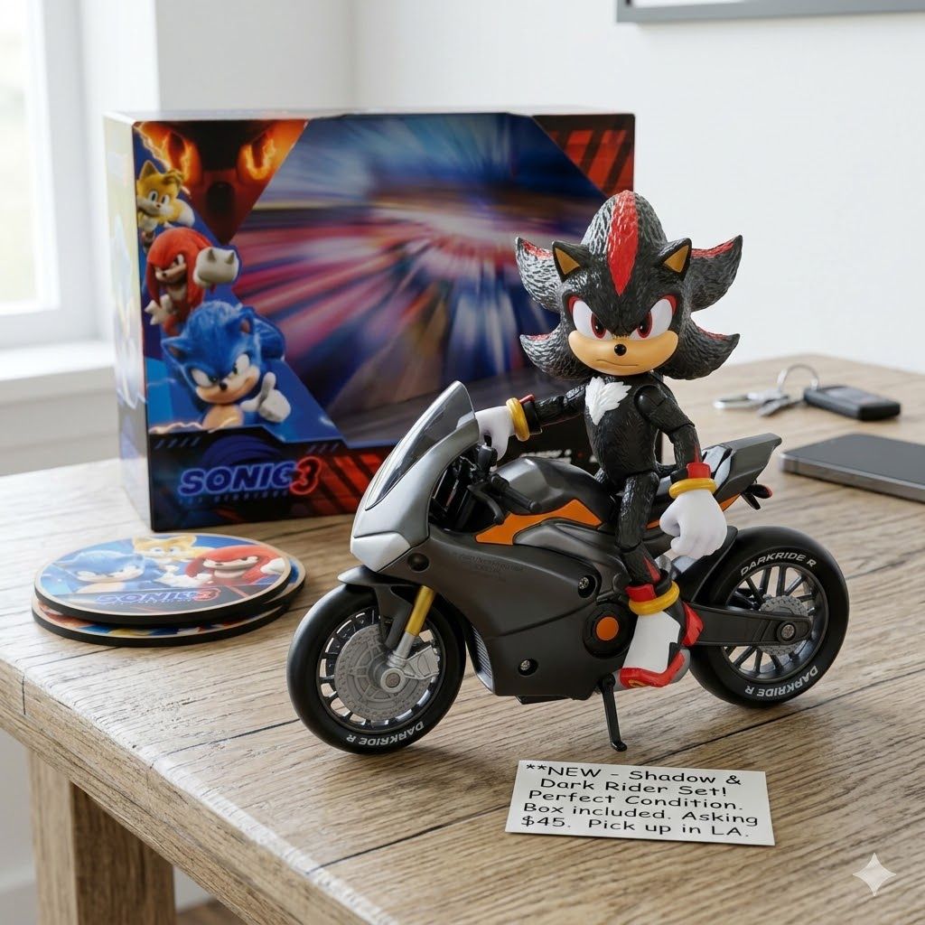 Sonic 3 Shadow With Motorcycle