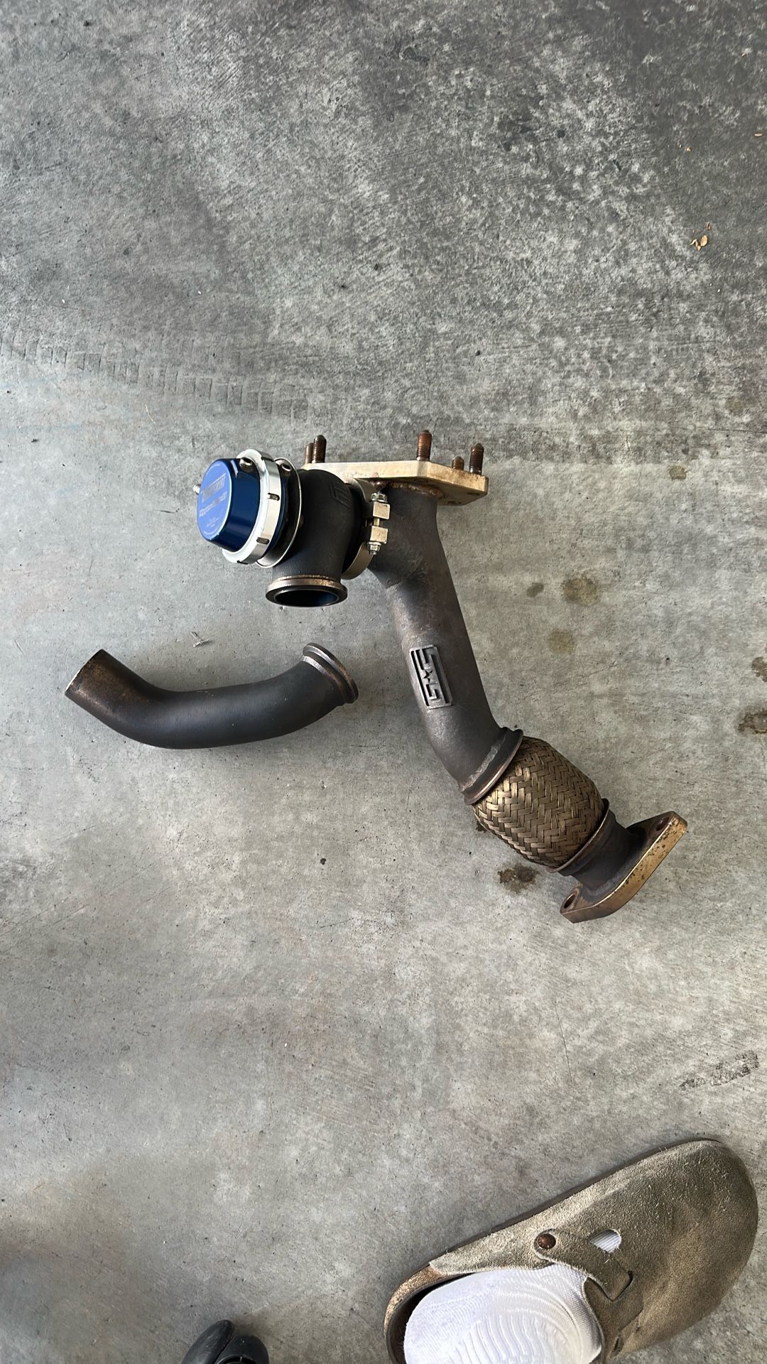 GrimmSpeed Ceramic Coated 44/45mm External Wastegate Uppipe - Subaru Models (inc. 2006-2014 WRX / 2004-2021 STI)