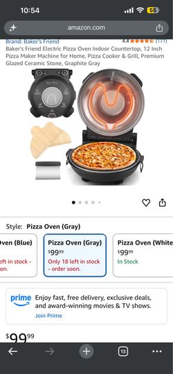 Brand New Baker's Friend Electric Pizza Oven - Perfect for Homemade Pizzas! 🍕
