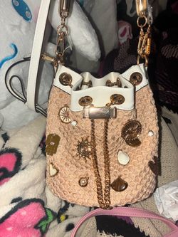 Aldo bucket bag with gold chains