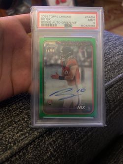 PSA 9 ROOKIE AUTO GREEN REFRACTOR BO NIX