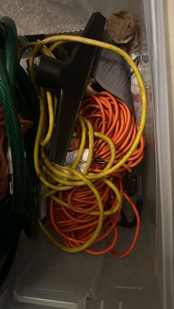 Orange and Yellow Extension Cords Lot