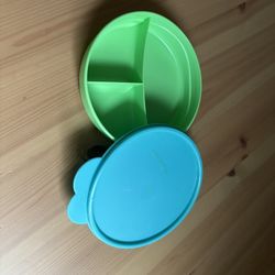 Vintage Tupperware Kids Snack Lunch Travel Container Bento Box 