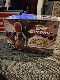 2025 TOPPS CHROME DEADPOOL BLASTER BOX FACTORY SEALED 28-CARDS