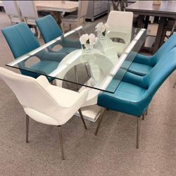 Glass Dining Table Set