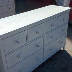 Beautiful White Stain Ikea Hemnes Dresser With Christal Knobs. Delivery Available For An Extra Fee 