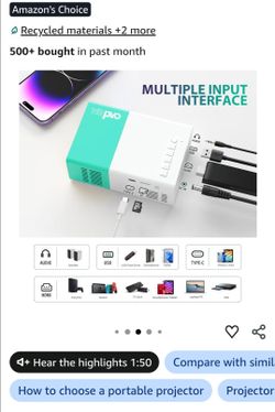 WePvo Mini Portable Projector