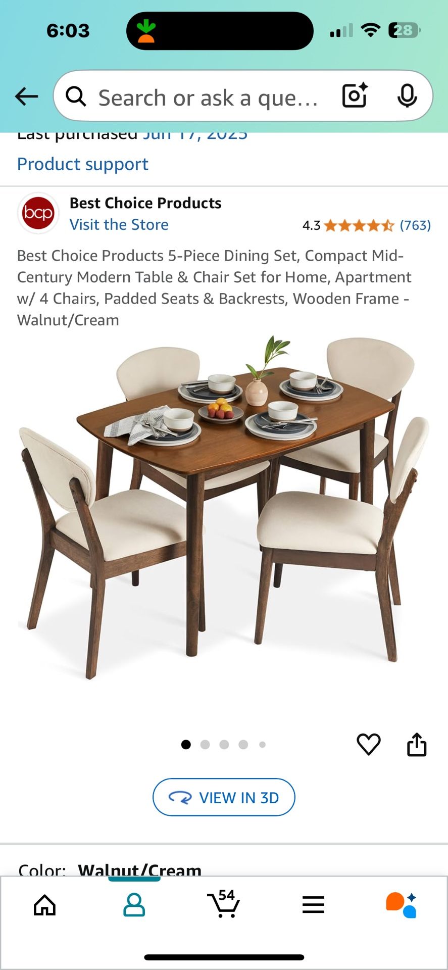 Brand New 4 Chair Kitchen Table Set