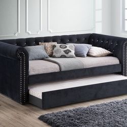 BRAND NEW! Courage Velvet Daybed with Trundle