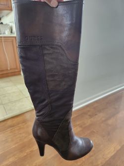 Guess Leather Boots Brown 7.5