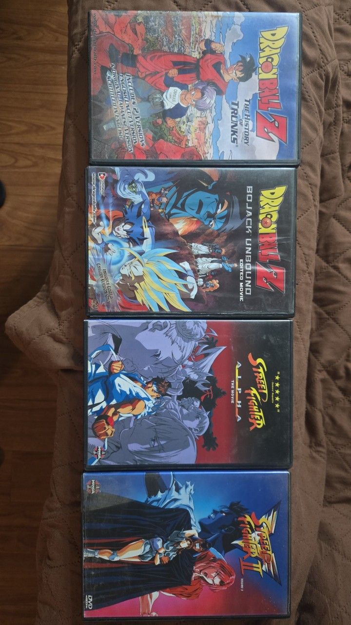 DBZ and Street Fighter Anime DVDs