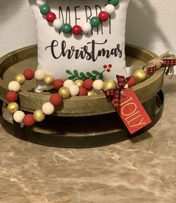 Christmas jolly garland bead decor