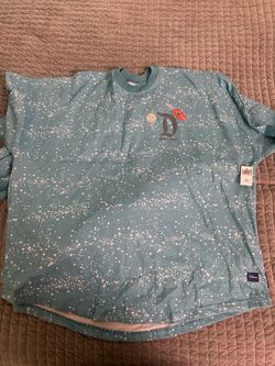 Disney Spirit Jersey Teal Star Print Sweatshirt