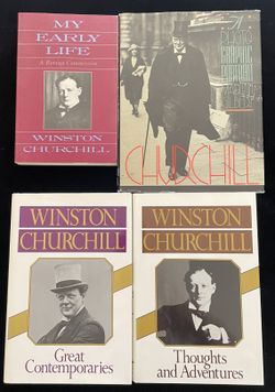 Winston Churchill Book Lot (4): My Early Life, Biographies