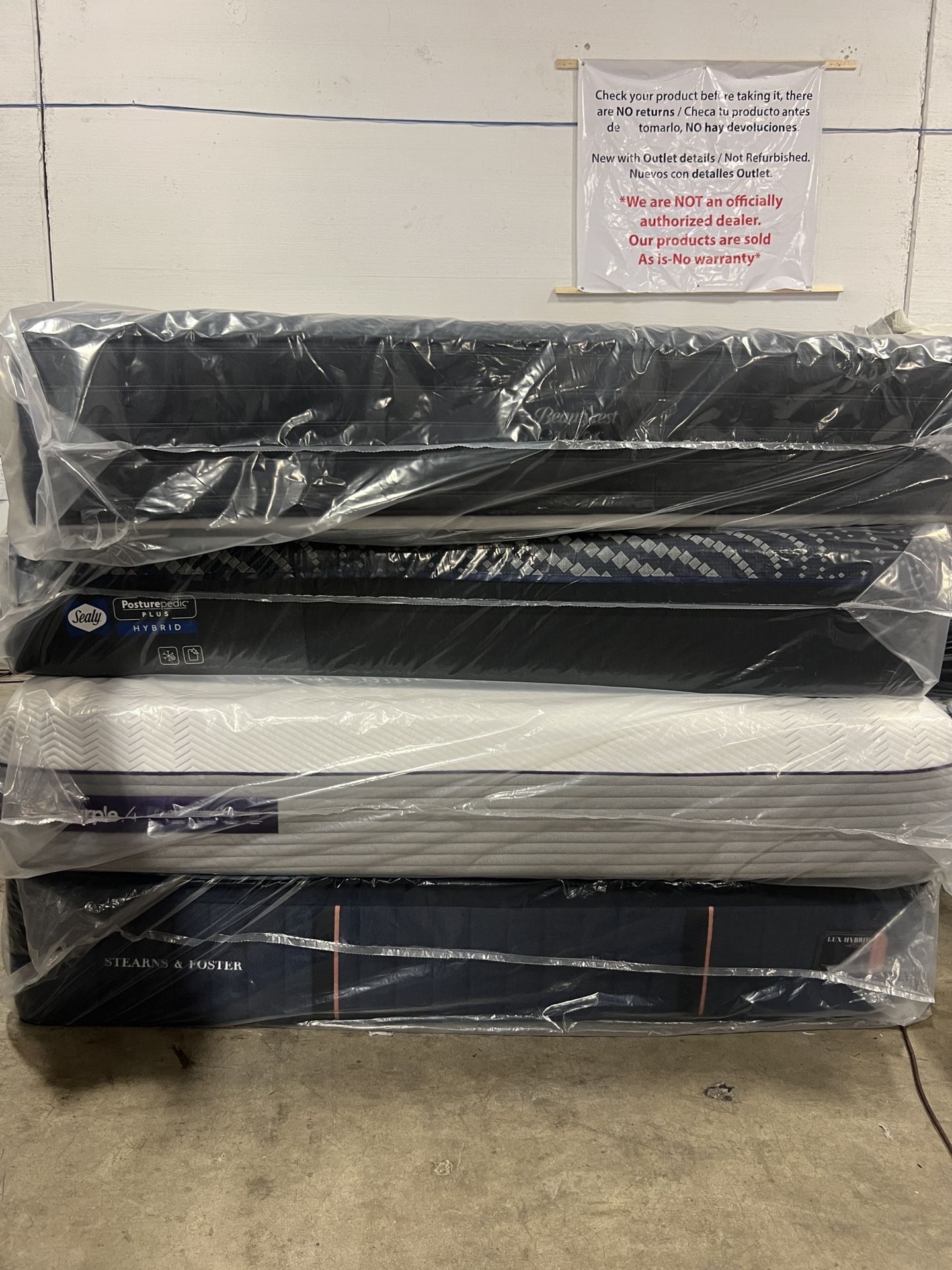 King Mattress Luxury Brands Starting From $889 and Up‼️ Serta SealyPurpleStearns And Foster and More‼️