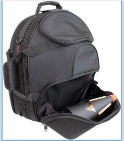 Protec Screw Bell French Horn Case PRO PAC with Mute Storage Compartment, Black, Model PB326