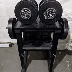 Adjustable Dumbbells (5 - 97.5 Lbs) and Stand