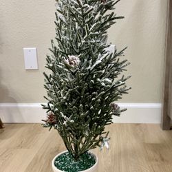 Flocked Faux Pine Tree