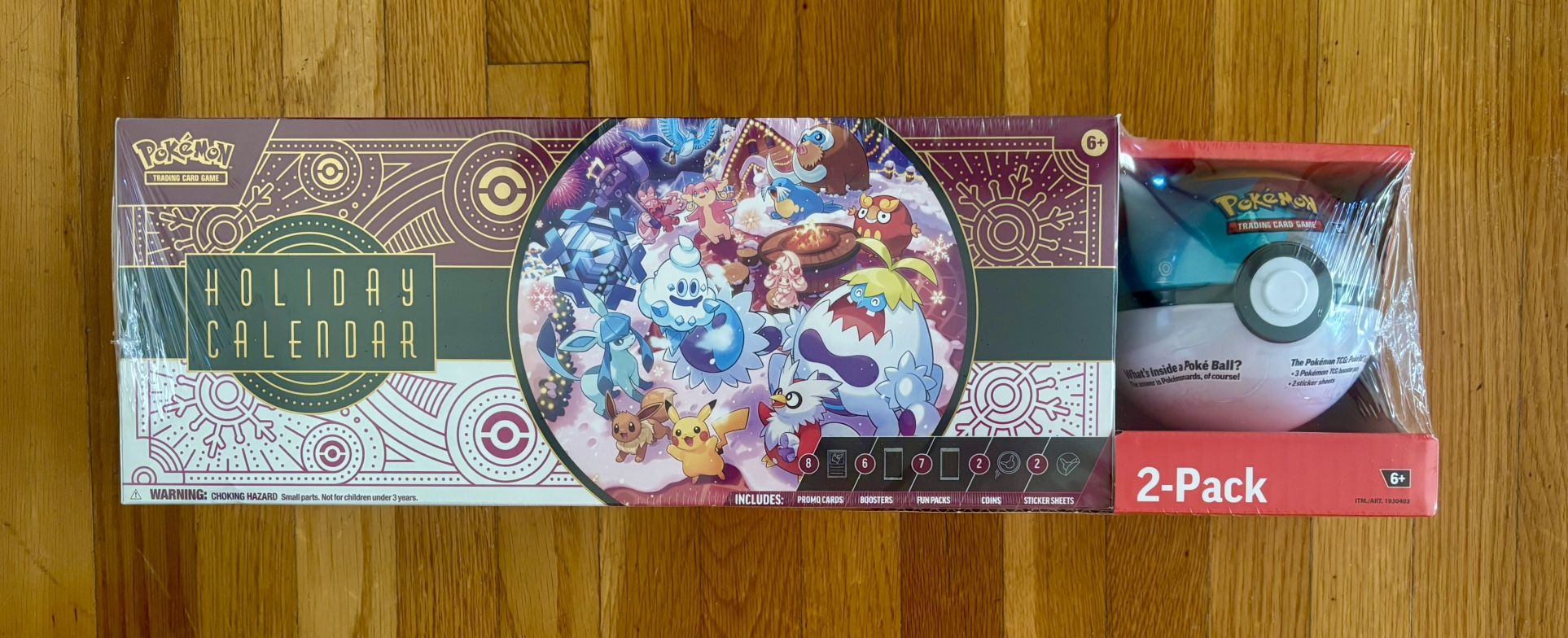 Pokemon 2025 Holiday Calendar New Factory Sealed 2 Pack
