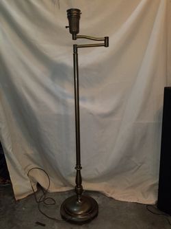 Vintage Antique Iron and Brass Lamp