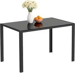 FDW | 47 Inch Glass Dining Table with Tempered Glass