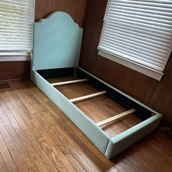 Twin Bed Frame, new box spring, solid wood nightstand