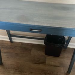 Blue Wood Desk