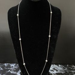 S925 Station Bead Necklace 