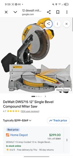 New 12" Dewalt Miter saw in box
