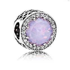 PANDORA SPARKLING OPALESCENT PINK ALE S925 CHARM WITH BOX