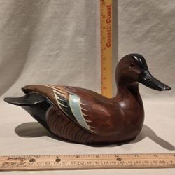 "Ducks Unlimited" Authentic Wooden Duck, 5"T 10.25"L 4.25 W  