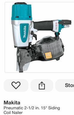 Makita Pneumatic 2-1/2 in. 15° Siding Coil Nailer