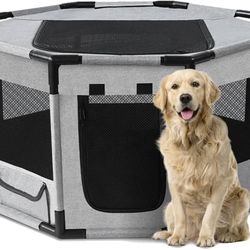 Dog Playpen for Small Dogs & Puppies, Portable Octagon Breathable Pet Play Pen f