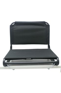 Ozark Trail Folding Black Stadium Seat with Hooks-NEW
