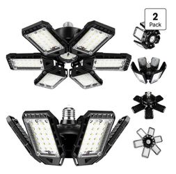 New LED Garage Lights 180W 18000LM 6500K 2 Pack