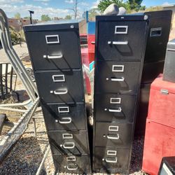 Two filing cabinets