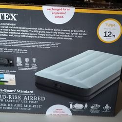 Intex Mid Rise Airbed With USB Pump