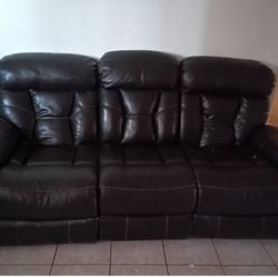 Sala De 2 Pz Negra De Piel 