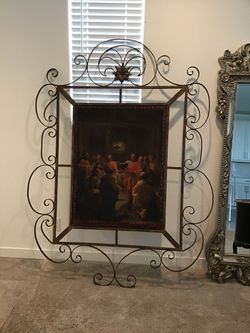 Beautiful Huge Wrought Iron Picture