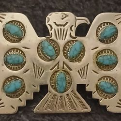 VINTAGE NAVAJO SILVER BELT BUCKEL‼️