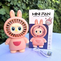 LaBubu : $15.00 - Powerful !!! 3 Speed Rechargeable Fan - Color : Pink