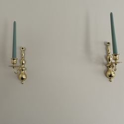 Set of Vintage Brass Wall Sconces