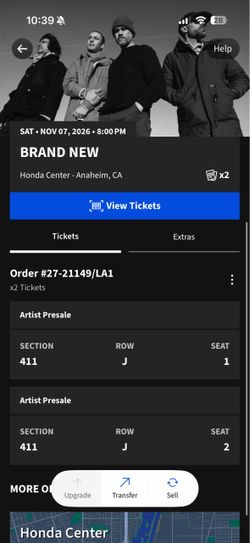 Brand New tickets Anaheim 11/7